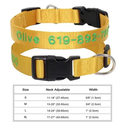 Image de Collier Chien Personnalisé - Nylon Réglable & Brodé