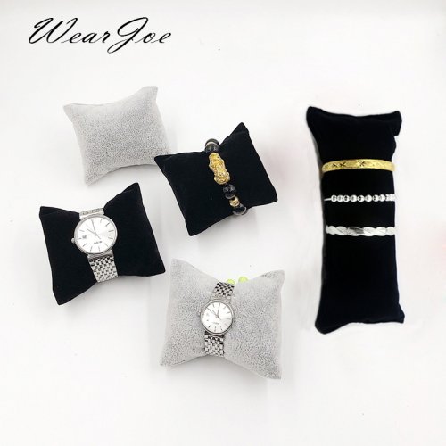 Afbeelding van Elegante Fluweel Armband Horloge Display Kussens voor Sieraden Organisatie en Presentatie