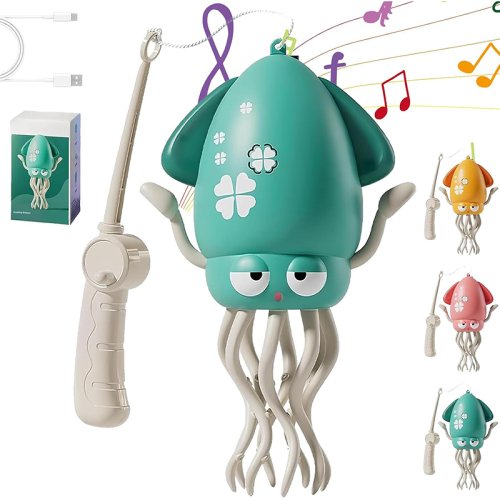 Image of Interactive Electric Dancing Octopus Toy with Automatic Swing, Crawling Motion, Obstacle Avoidance Sensor, LED Lights, and Music for Kids