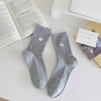 Image de Chaussettes Kawaii à Pois & Rayures - Style Coréen