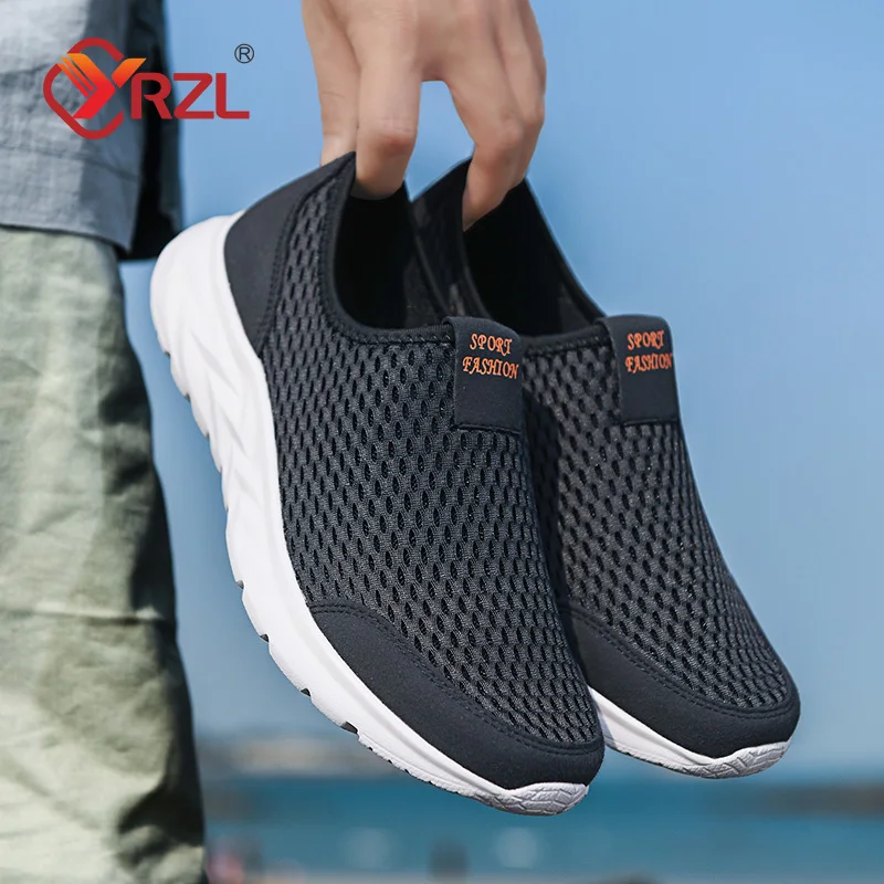 Afbeelding van Ademende Mesh Herensneakers met Antislip Zool - Lichtgewicht Outdoor Loafers voor Dagelijks Gebruik en Sport