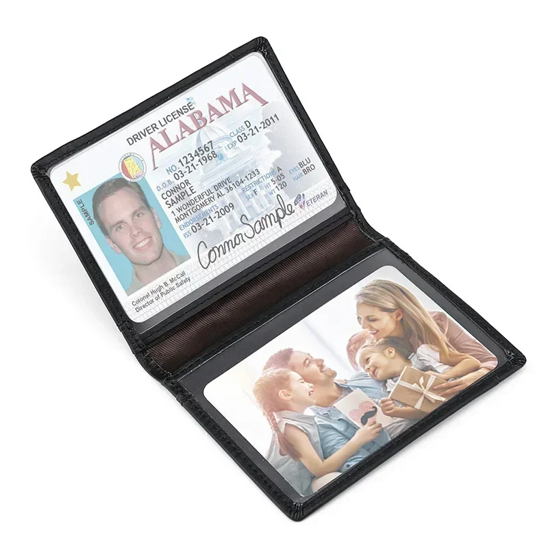 Image of Ultra-Thin Genuine Leather Wallet for Men – Slim RFID-Blocking Credit Card Holder with Multiple Card Slots