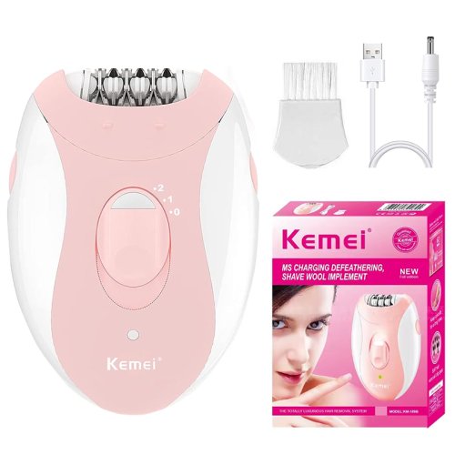 Image of Natural & Gentle Electric Epilator for Women – Complete Hair Removal Solution for Face, Body, Bikini, Legs, Arms & Underarms – Rechargeable & Skin-Friendly