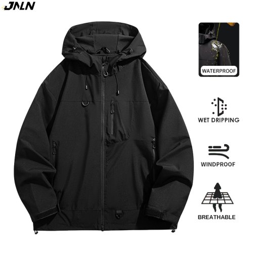 Bild von Unisex Wasserdichte Windjacke für Outdoor-Aktivitäten – Leichte, atmungsaktive Jacke für Männer und Frauen zum Wandern, Klettern und Trekking