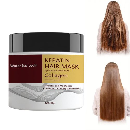Immagine di Maschera Capelli Naturale con Collagene, Cheratina e Olio di Cocco: Trattamento Profondo per Capelli Secchi, Danneggiati e Sparsi