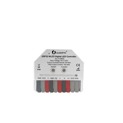 Image de Contrôleur LED Intelligent ESP32 Mini - WLED & Voice Control
