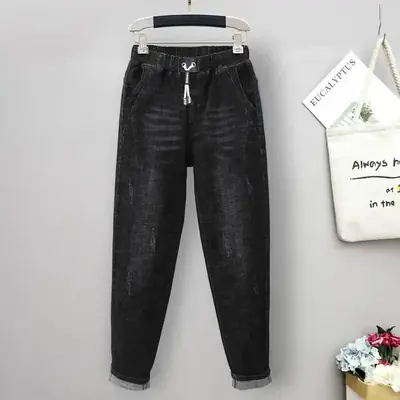 Image de Jeans Grande Taille Femme - Déchiré & Élastique