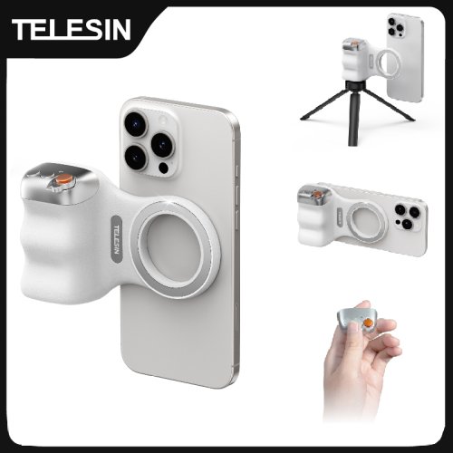 Imagen de Telescopio con Empuñadura Magnética para Teléfono: Soporte de Disparo y Control Remoto Universal para iPhone, Huawei, Samsung y Otros Dispositivos