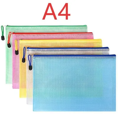 Image de Dossier de Rangement Maille avec Fermeture Éclair - A4, A5, A6