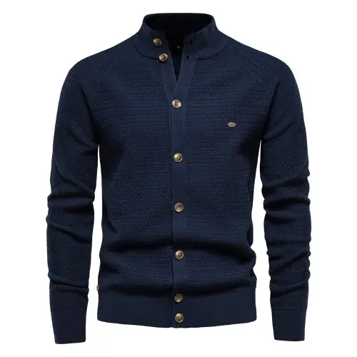 Image de Cardigan Homme Coton Col Montant - Hiver 2024