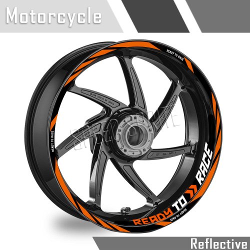 Afbeelding van Reflecterende Velgsticker voor KTM R2R Duke 125, 390, 690, 790, 890, 990, 1290 RC – Waterdichte Hub Decal & Streep Tape voor Motorfietsen