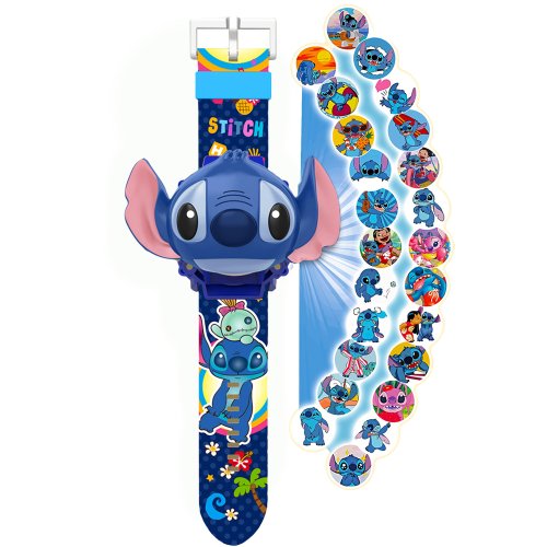 Immagine di Orologio Digitale per Bambini con Proiezione Stitch e Minnie