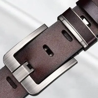 Image de Ceinture Homme Luxe Boucle Métallique - Style Élégant & Décontracté