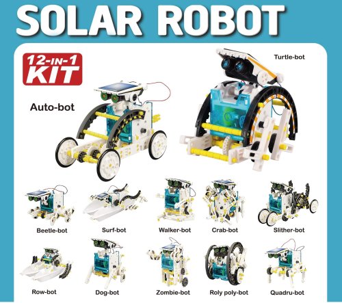 Afbeelding van 12-in-1 wetenschapsexperiment Zonne-robotspeelgoed DIY-gebouw aangedreven leermiddel Onderwijsrobots Technologische gadgets Kit voor kinderen