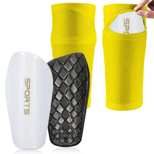 Image de Protège-Tibia Élastique Respirant pour Football - Protection Optimale