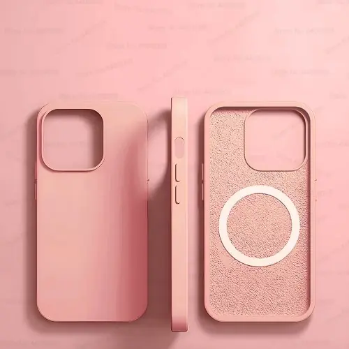 Image de Coque Magnétique Silicone Liquide pour iPhone avec MagSafe
