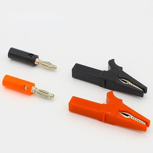 Image of 55MM Alligator clip + BANANA PLUG, test probe with 4mm Banana Plug Cable Clips