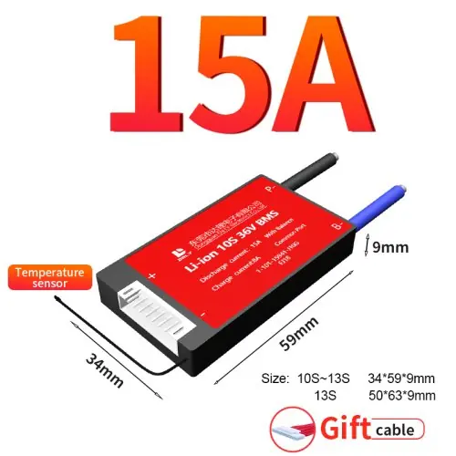 Image de BMS Daly pour Batteries LiFePO4 et Li-ion - 12V à 48V, 15A à 150A