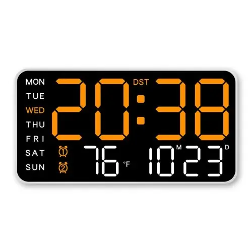 Image de Horloge Murale Géante Connectée - Affichage Temps, Date & Température