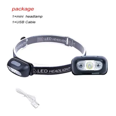 Image de Mini Lampe Frontale Rechargeable avec Capteur d'Onde