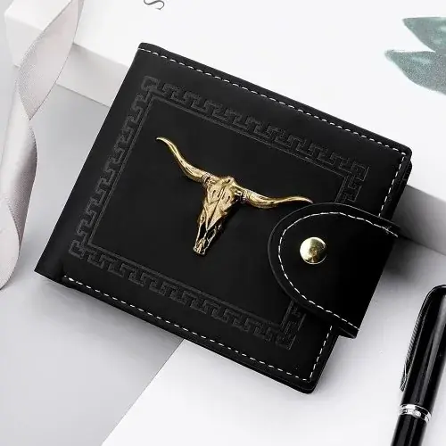 Image de Portefeuille Homme Mini Luxe avec Fermeture Éclair