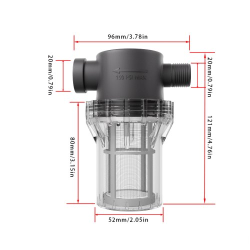 Immagine di 1/2 pollici, filettatura interna ed esterna, filtro filtro per irrigazione agricola acquario acquario pagoda pompa acqua congiunta in rame