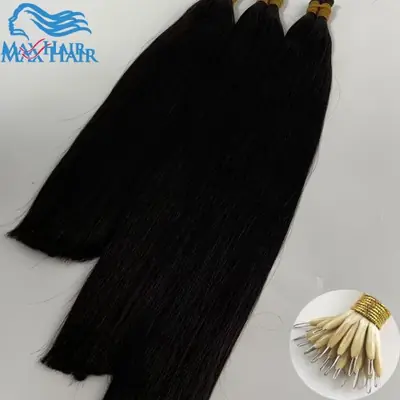 Image de Extensions Cheveux Naturels Remy - Micro Perles Nano Ring, 100% Humains, 18 à 30 Pouces