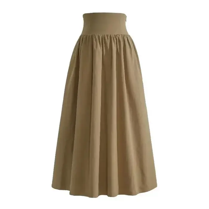 Image de Jupe Vintage Marron Foncé Longue Femme