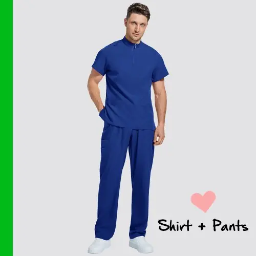 Image de Uniformes Médicaux Col V - Tenues de Travail pour Médecins et Infirmières