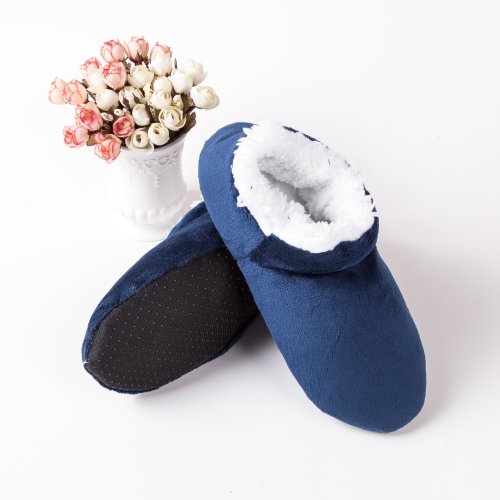 Image of Cozy Winter Non-Slip Grip Slippers Socks for Men – Plus Size Fuzzy Indoor House Shoes with Soft Plush Lining for Ultimate Comfort and Warmth