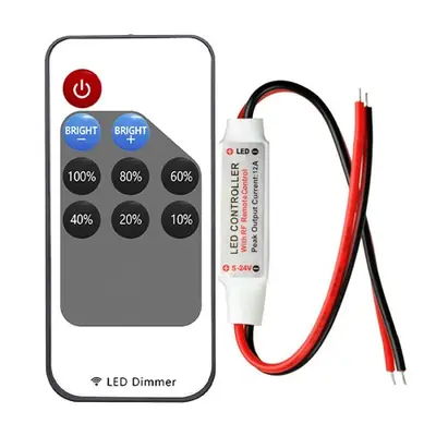 Image de Variateur LED RF 9 Touches - Contrôle Lumière RGB avec Télécommande