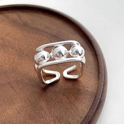 Image de Bague en Argent Sterling 925 - Aile Ouverte, Réglable pour Femme & Homme
