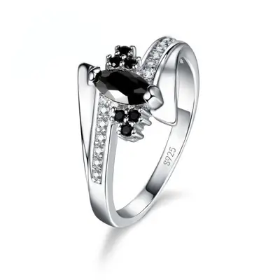 Image de Bague de Fiançailles Argent Sterling 925 avec Cristal Autrichien
