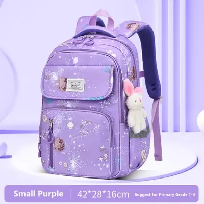 Image de Sac à Dos Kawaii Rose Violet pour Filles - École Primaire