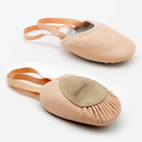 Image of Professional Girls' Leather Ballet Shoes with Soft Sole – Half-Covered Dance Slippers for Gymnastics and Ballet Practice