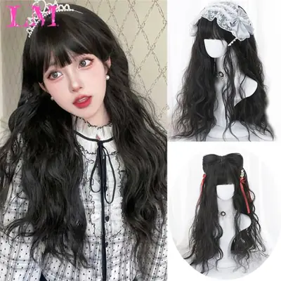 Image de Perruque Lolita Longue Synthétique - Rose, Blonde, Noire
