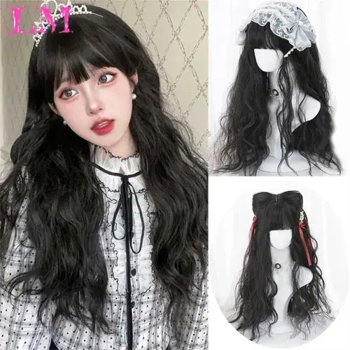 Image de Perruque Lolita Longue Synthétique - Rose, Blonde, Noire