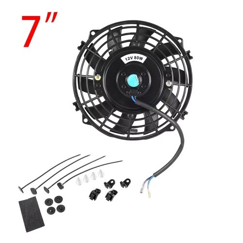 Afbeelding van Universele 7/9/10/12/14/16 Inch 12V 80W 2100RPM Auto airconditioning Elektronische Radiator Koelventilator Blade Elektrische Cool Kit