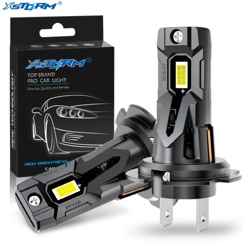 Imagen de Bombillas LED H7 para Faros de Coche, 120W, 30000 Lúmenes, 6000K Blanco Frío, Tecnología CSP 7035, con Luz Antiniebla y Ventilador Turbo para Mayor Durabilidad