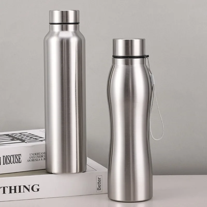 Image of Durable 1000ml Stainless Steel Sports Water Bottle – Rugged Metal Flask for Outdoor Adventures, Gym, Hiking, and Everyday Use
