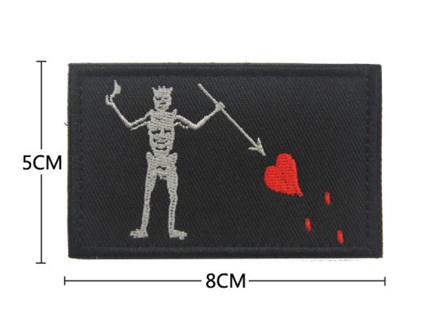 Image de Patchs de Barbe Noire - Badges Pirates pour Déguisement