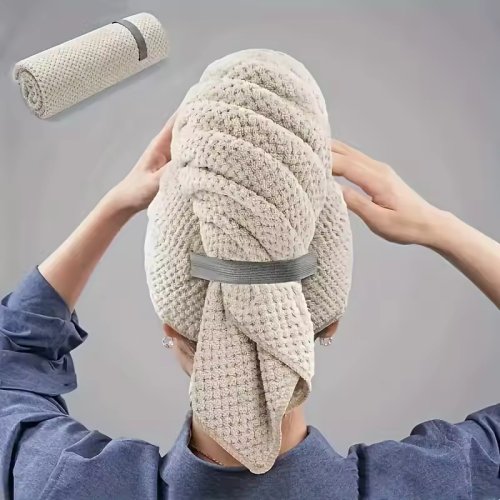 Image de Serviette de Séchage Cheveux Ultra Absorbante