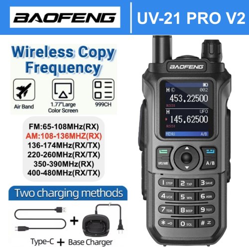 Image de Baofeng UV-21 Pro V2 - Talkie-Walkie Longue Portée