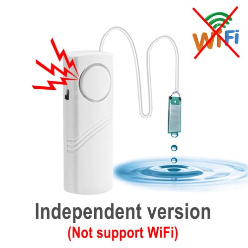 Afbeelding van Waterlekkage Detector met Geluidsalarm – Wateroverlast Sensor voor Keuken, Badkamer en Aquarium – Onafhankelijk Werkt op 3V