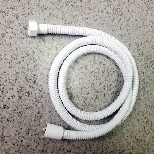 Imagen de Manguera de Ducha Flexible de Acero Inoxidable de 1.5 m, Color Blanco con Doble Cierre y Cámaras de Aire EPDM - Modelo YT-5111