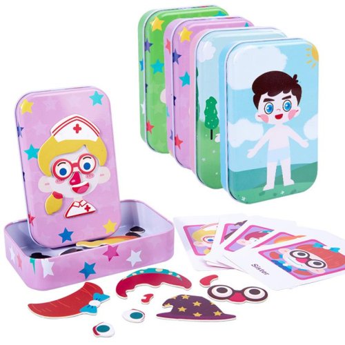 Imagen de Rompecabezas Magnético 3D para Niños con Caja de Lata de Viaje - Juego Educativo y Creativo para Desarrollo Temprano