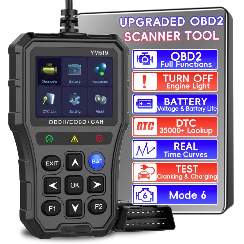 Immagine di Strumento diagnostico professionale per scanner OBD2 Controlla la luce del motore Lettore di codici per veicoli Scanner di codici di guasto per auto per tutte le auto CAN OBDII