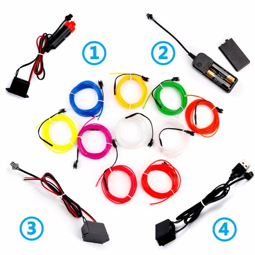 Afbeelding van Flexibele 5 Meter Veelkleurige LED Lichtsnoer met 4 Controlemodi – USB & Batterijvoeding voor Feesten, Dansfeesten en Sfeerdecoratie