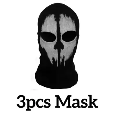 Image de Cagoule Tactique Crâne Fantôme - Masque Facial Cosplay & Halloween