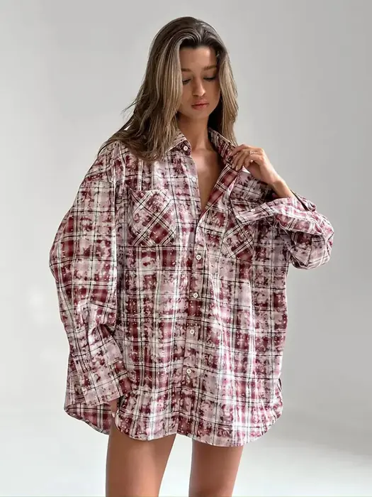 Image de Chemise à Carreaux Vintage Femme - Style Rétro & Amples